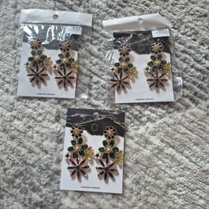 Mardi Gras Earrings — Lot of 9 Pairs — Brand New 💜💚💛